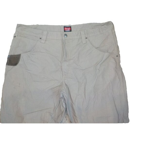 Wrangler Workwear Ripstop Gusseted Hvy Duty 6 Pocket Jeans Mens Size 40 x 30 Tan - Picture 2 of 5